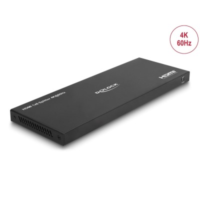 Delock HDMI Splitter 1 x HDMI in to 8 x HDMI out 4K 60 Hz with downscaler