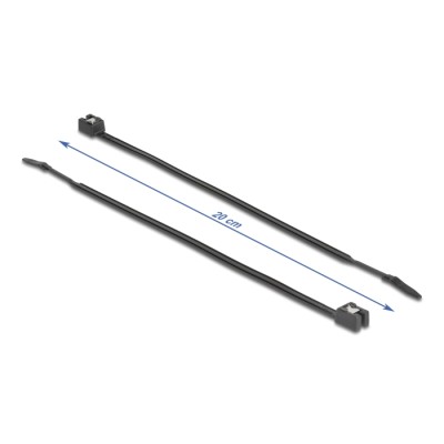 Delock Cable Tie self-cutting L 200 x W 4.8 mm 50 pieces black 2