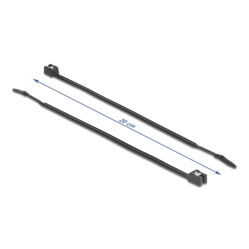 Delock Cable Tie self-cutting L 200 x W 4.8 mm 50 pieces black
