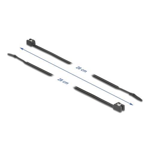 Delock Cable Tie self-cutting L 280 x W 4.8 mm 50 pieces black