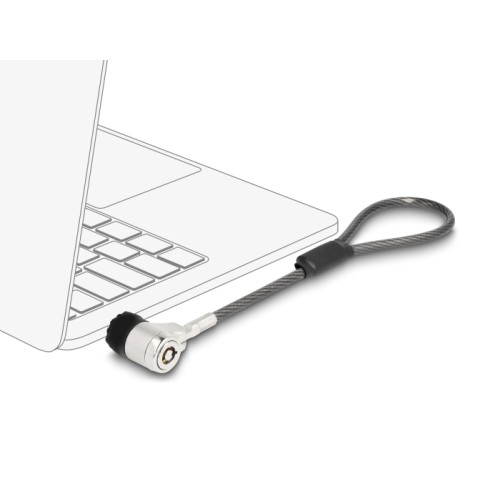 Navilock Laptop Security Cable with Key Lock 15.2 cm for Kensington Slot 3 x 7 mm
