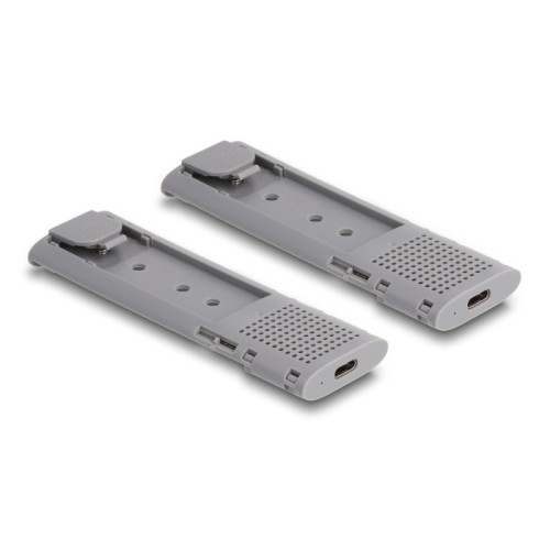 Delock External USB Type-C™ Dual Combo Enclosure for 2 x M.2 NVMe PCIe or SATA SSD - tool free