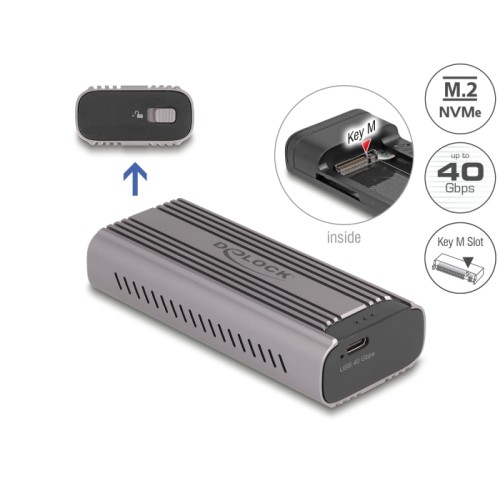 Delock USB Type-C™ 40 Gbps Enclosure for 1 x M.2 NVMe PCIe SSD