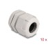 Delock Cable Gland M25 10 pieces grey
