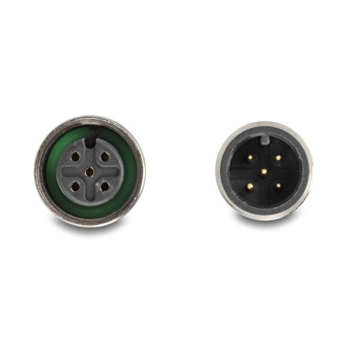 Delock D-Sub 9 male and female to M12 male and female 5 pin A-coded CAN bus splitter 35° orange