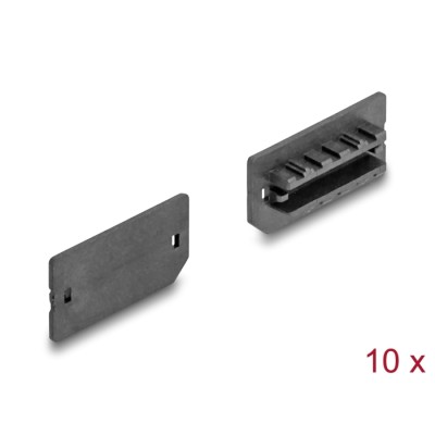 Delock Dust Cover for USB Type-E Key A or Key B female 10 pieces black