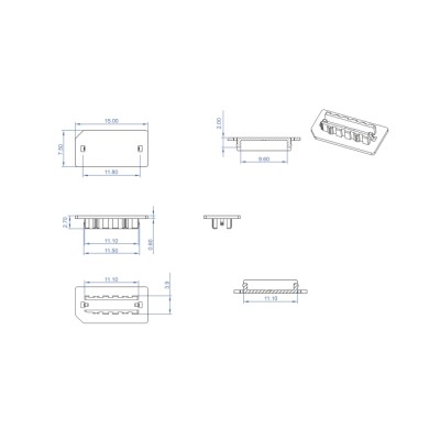Delock Dust Cover for USB Type-E Key A or Key B female 10 pieces black 2