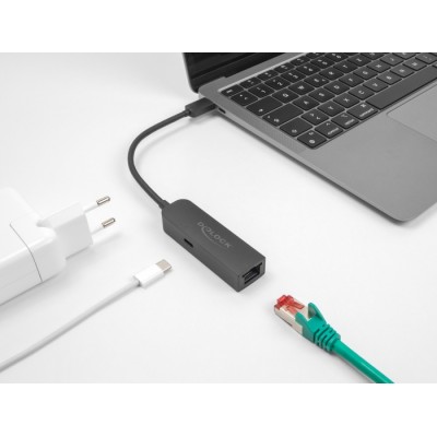 Delock USB Type-C™ Adapter to 2.5 Gigabit LAN with Power Delivery 100 watt 2