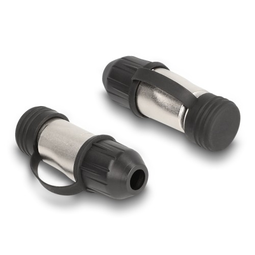 RJ45 Modular Plug field-assembly Cat.6A with robust cable plug housing and protective cap suitable for the Delock feed-through c