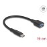 Delock USB 10 Gbps Adapter USB Type-C™ male to Type-A female 19 cm 60 W QC 3.0 black