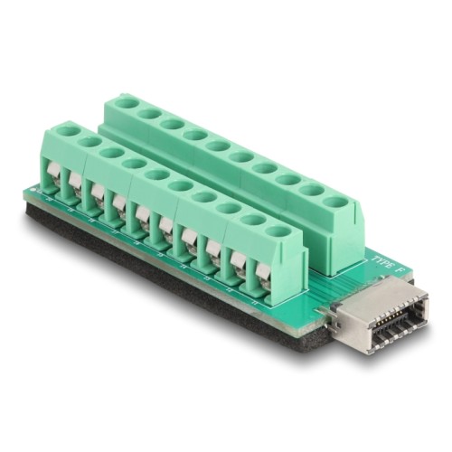 Delock USB type-E Key A female to Terminal Block Adapter 20 pin