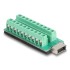 Delock USB type-E Key A female to Terminal Block Adapter 20 pin