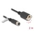 Delock M12 Cable A-coded 8 pin female to RJ45 jack for installation Cat.5e FTP 2 m black