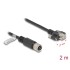 Delock M12 Cable D-coded 4 pin female to RJ45 plug with screws Cat.5e FTP 2 m black