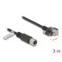 Delock M12 Cable D-coded 4 pin female to RJ45 plug with screws Cat.5e FTP 3 m black
