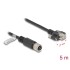 Delock M12 Cable D-coded 4 pin female to RJ45 plug with screws Cat.5e FTP 5 m black