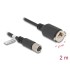 Delock M12 Cable X-coded 8 pin female to RJ45 jack for installation Cat.6A S/FTP 2 m black