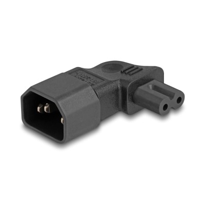 Delock Power Adapter IEC 60320 - C14 to C7, male / female, 2.5 A, 90° angled