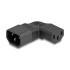 Delock Power Adapter IEC 60320 - C14 to C13, male / female, 10 A, 90° left / right angled