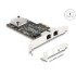 Delock PCI Express x2 Network Card 5 Gigabit LAN 2 x RJ45 RTL8126