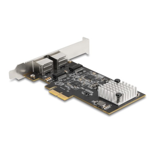 Delock PCI Express x2 Network Card 5 Gigabit LAN 2 x RJ45 RTL8126