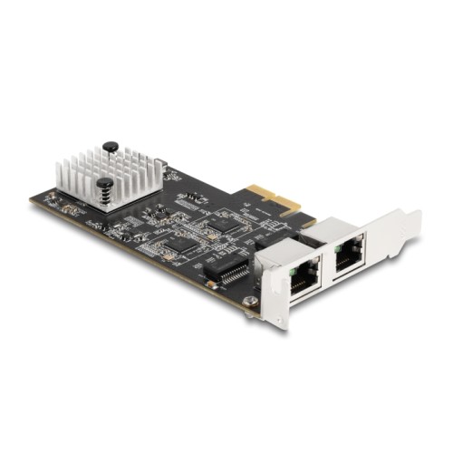 Delock PCI Express x2 Network Card 5 Gigabit LAN 2 x RJ45 RTL8126