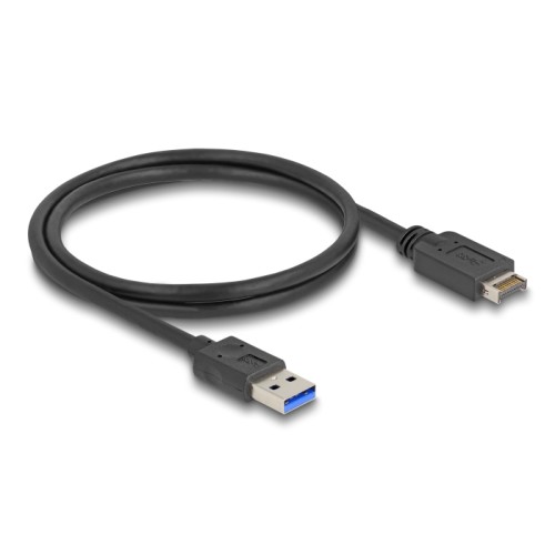 Delock USB 10 Gbps Cable USB Type-E Key A 20 pin male to USB Type-A male 80 cm