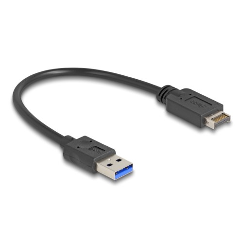 Delock USB 10 Gbps Cable USB Type-E Key A 20 pin male to USB Type-A male 30 cm