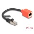 Delock RJ45 Device Protection Adapter Cat.6A S/FTP 20 cm (Break Away Adapter)