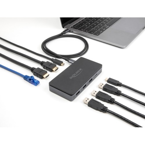 Delock USB Type-C™ Docking Station 4K - Dual HDMI MST / USB / Gigabit LAN / PD 3.0 85 W