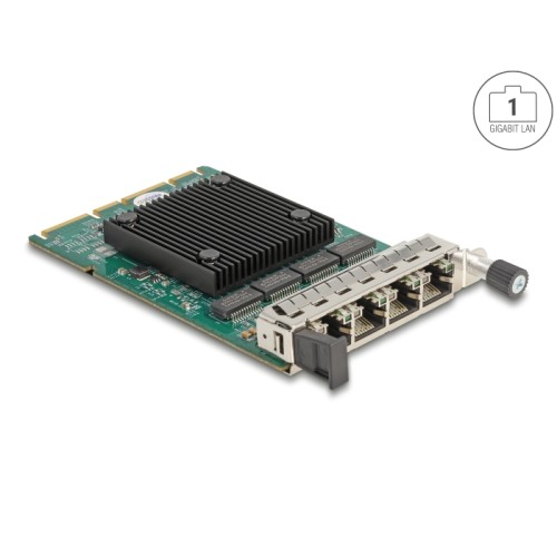 Delock OCP 3.0 Card to 4 x RJ45 Gigabit LAN