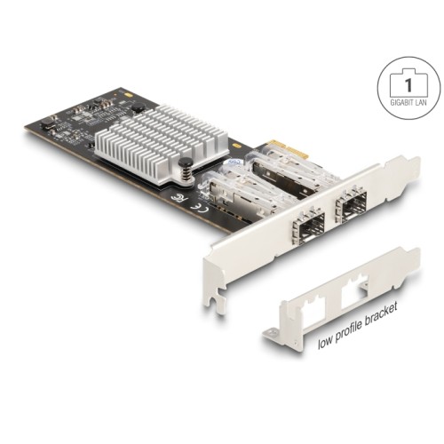 Delock PCI Express x1 Network Card Gigabit LAN 2 x SFP i350