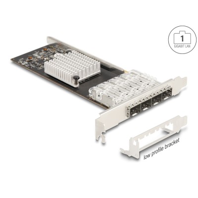 Delock PCI Express x4 Network Card Gigabit LAN 4 x SFP i350
