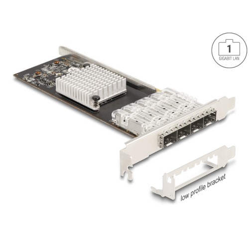 Delock PCI Express x4 Network Card Gigabit LAN 4 x SFP i350