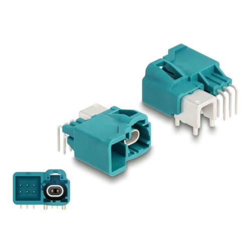 Delock HDMTD single + Powerpin plug angled for PCB