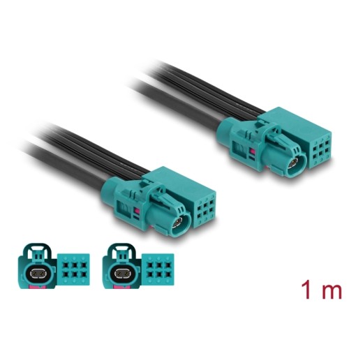 Delock Cable HDMTD Z single + Powerpin jack to HDMTD Z single + Powerpin jack 1 m
