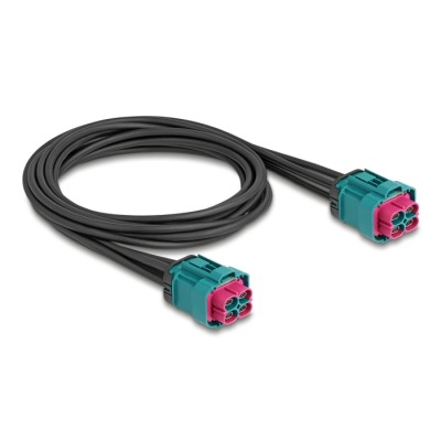 Delock Cable HDMTD Z quad jack to HDMTD Z quad jack 1 m IP67 Protection Class 2