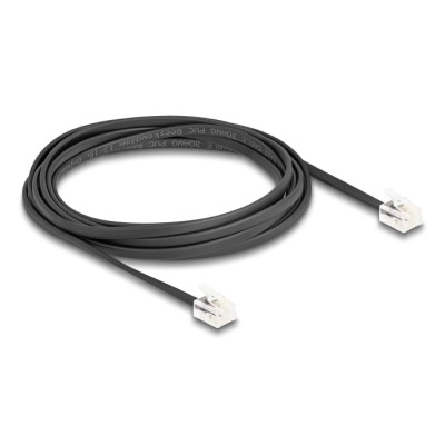 Delock Telephone Cable RJ11 plug to RJ11 plug black 2 m 2
