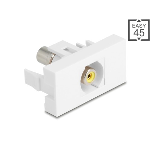 Delock Easy 45 Module RCA female to RCA female yellow / white