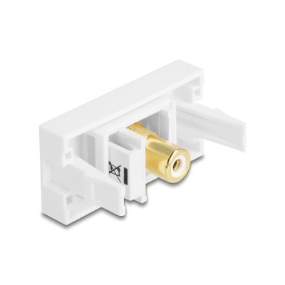Delock Easy 45 Module RCA female to RCA female gold plated white / white 2