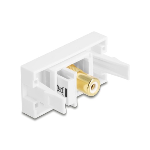 Delock Easy 45 Module RCA female to RCA female gold plated white / white