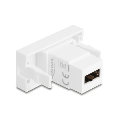 Delock Easy 45 module, EASY-USB 2.0 Type-A female to EASY-USB Type-A female white 2