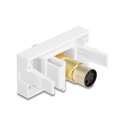 Delock Easy 45 Module Mini-DIN 4 pin female to female gold plated white 2
