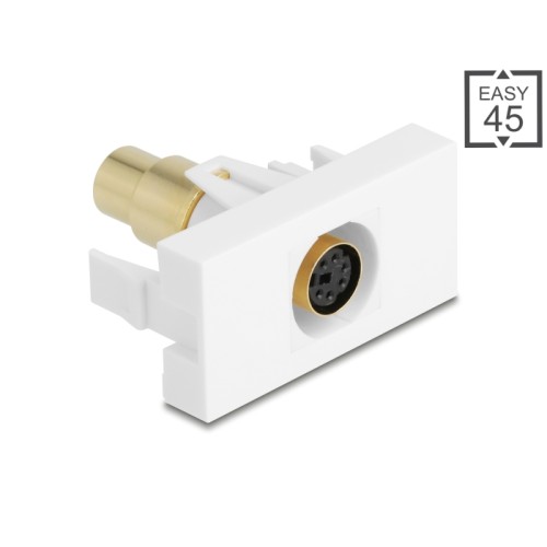 Delock Easy 45 Module Mini-DIN 6 pin female to female gold plated white