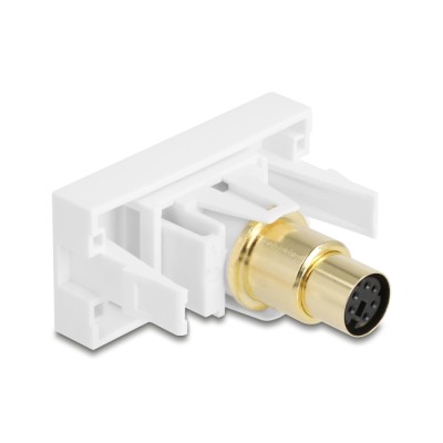 Delock Easy 45 Module Mini-DIN 6 pin female to female gold plated white 2