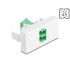 Delock Easy 45 Module LC Duplex female to LC Duplex female with laser protection flip inside green / white