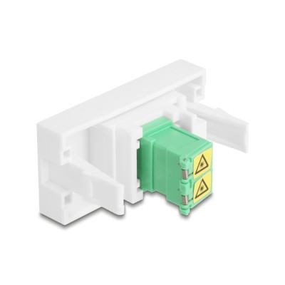 Delock Easy 45 Module LC Duplex female to LC Duplex female with laser protection flip inside green / white 2