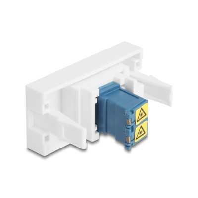 Delock Easy 45 Module LC Duplex female to LC Duplex female with laser protection flip inside blue / white 2