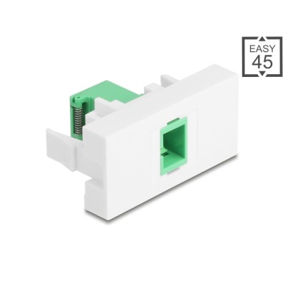 Delock Easy 45 Module SC Simplex female to SC Simplex female with laser protection flip inside green / white