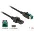 Delock PoweredUSB cable male 12 V > 2 x 4 pin male 1 m for POS printers and terminals